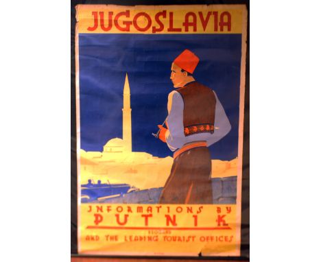 Hans Wagula - 'Dubrovnik, the Gem of the Yugoslavic Adriatic' (Travel Poster), lithograph, printed by Z. T. Narodnih, Zagreb,