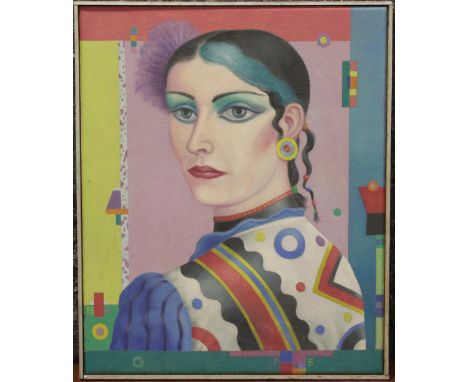 Patrick Burke - Portrait of a Lady, 20th century oil on canvas, signed verso, 56cm x 46cm, within a painted wood frame.Buyer’