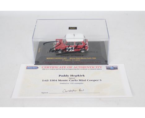 Ixo - A limited edition boxed 1:43 scale Mini Cooper S number 37 winning car of the 1964 Monte Carlo Rally driven by Paddy Ho
