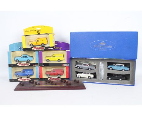 Corgi - Lledo - 6 x Ford models in 1:43 scale including a limited edition four car Millennium Collection with Capri, Classic,