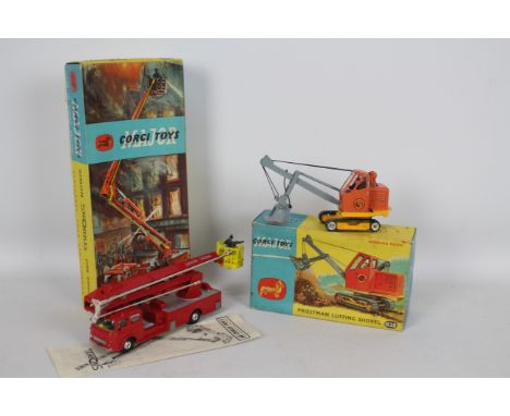 Corgi Toys - Two boxed diecast vehicle from Corgi. Lot consists of #1127 Simon Snorkel Fire Engine appears Very Good with a c