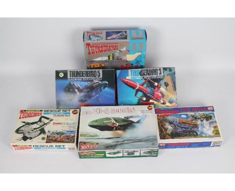 Imai, Bandai - 6 x boxed Thunderbirds plastic model kits - Lot includes a boxed #IB 1876 'The Mole' International Rescue mode