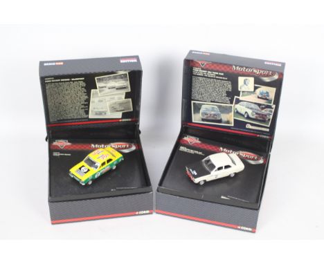 Corgi - 2 x limited edition Ford Escort Mk1 Rally cars, Roger Clarks 1968 Twin Cam Circuit Of Ireland Rally winner # VA09512 