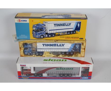Corgi - Two boxed Corgi Limited Edition 1:50 scale diecast trucks. Lot consists of CC13421 'Hauliers of Renown' MAN TGA Curta