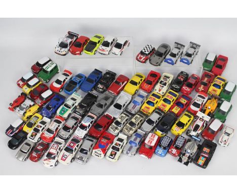 Scalextric - Carrera - A collection of 74 x unboxed small scale slot cars including some Micro Scalextric 1:64 scale and some