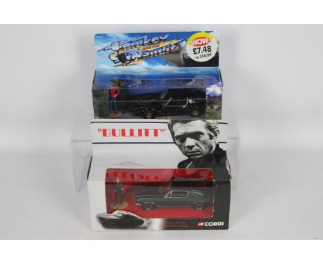 Corgi - 2 x TV car sets in 1:36 scale, Bullitt Ford Mustang and Smokey And The Bandit Pontiac Trans Am. # CC05901, # CC54508.