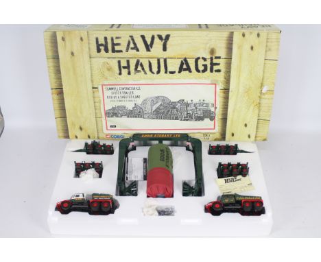 Corgi Heavy Haulage - A boxed Limited Edition Corgi Heavy Haulage CC12305 Scammell Contractor x2, Girder Trailer, Bogies and 