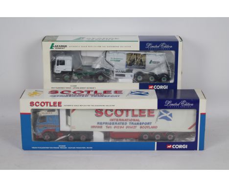 Corgi - Two boxed Corgi Limited Edition 1:50 scale diecast trucks . Lot consists of CC12420 Volvo FH Globetrotter Fridge Trai