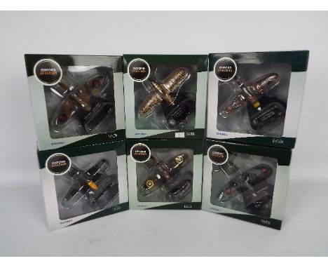 Oxford - 6 x boxed WWII aircraft in 1:72 scale from the Front Line Fighters series. Including # AC047 Messerschmitt Bf108 Rom