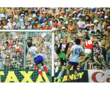 Football Bryan Robson signed England World Cup 1982 12x8 colour photo. Bryan Robson OBE (born 11 January 1957) is an English 