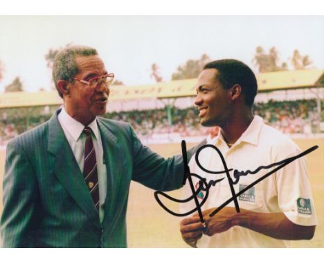Cricket Brian Lara signed 7x5 colour photo. Brian Charles Lara, TC, OCC, AM (born 2 May 1969) is a Trinidadian former interna