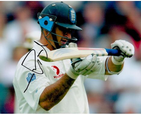 Cricket Nasser Hussain signed England 10x8 colour photo. Nasser Hussain OBE (born 28 March 1968) is a British cricket comment