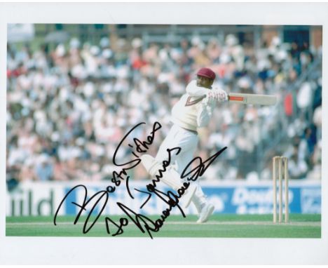 Cricket Gordon Greenidge signed 10x8 colour photo dedicated. Sir Cuthbert Gordon Greenidge KCMG MBE (born 1 May 1951) is a Ba
