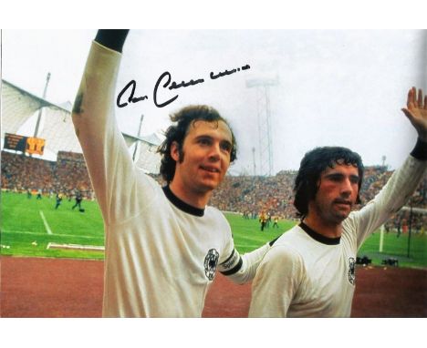 Football Franz Beckenbauer signed 12x8 Germany colour photo. Franz Anton Beckenbauer ( born 11 September 1945) is a German fo