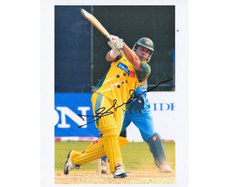 Cricket Darren Lehmann signed 10x8 colour photo. Darren Scott Lehmann (born 5 February 1970) is an Australian cricket coach a