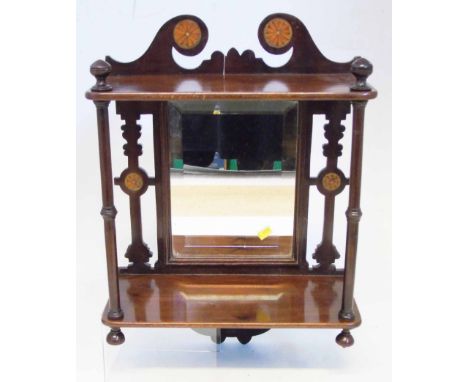 Edwardian mahogany mirror back wall shelf Condition reports are not available for this sale.