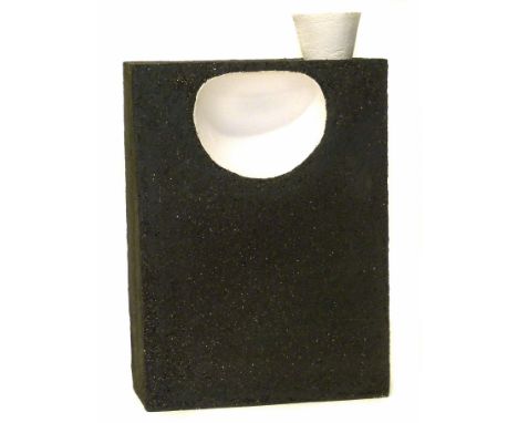 Gillian Montegrande (b.1960), Black with white indent and stopper, 29.5cm high Gillian Montegrande, has always had a leaning 