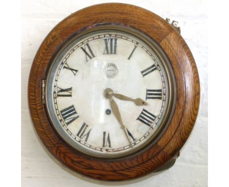 Victorian wall clock with single fuse 8-day movement. Condition reports are not available for this sale.