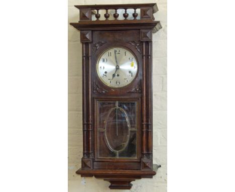 Early 20th century 8-day wall clock. Condition reports are not available for this sale.