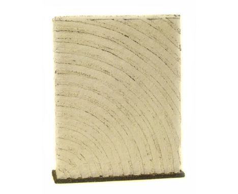 Gillian Montegrande (b.1960), Concentric raised quarter circles on black base, 32cm high Gillian Montegrande, has always had 