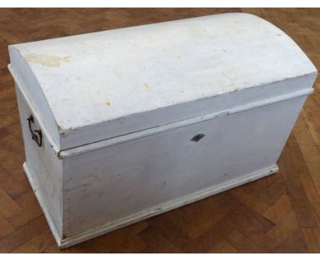 Painted pine domed top trunk Condition reports are not available for this sale.