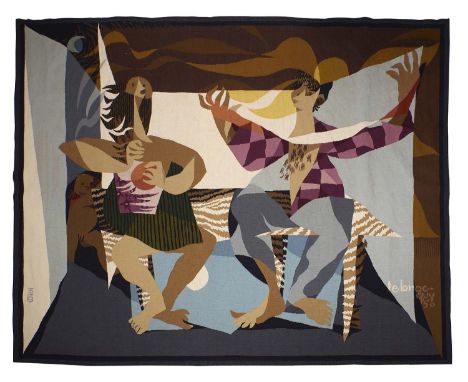 Louis Le Brocquy, HRHA 1916-2012ALLEGORYAubusson Tapestry, (180x 225cm), signed and dated 50 (woven),Tabard Freres & Soeurs, 