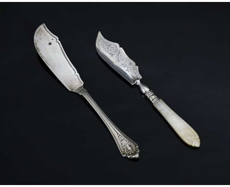 A Victorian silver butter knife, in a pattern described as, 'Lias Brothers pattern of unknown name', H J Lias &amp; Son, Lond
