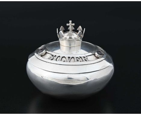 An Elizabeth II Britannia Standard silver (0.958) commemorative bowl and cover, produced for the Queen's silver wedding anniv