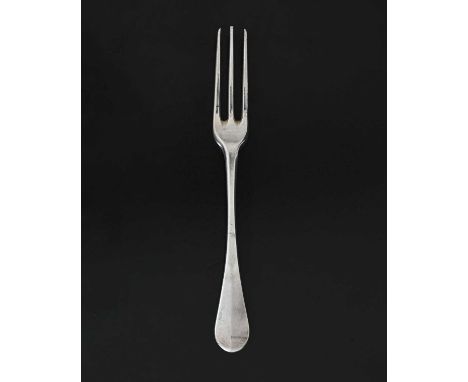 Scotland.A George I Scottish Hanoverian pattern three prong table fork, the obverse with crest, blazon A Celestial Sphere On 