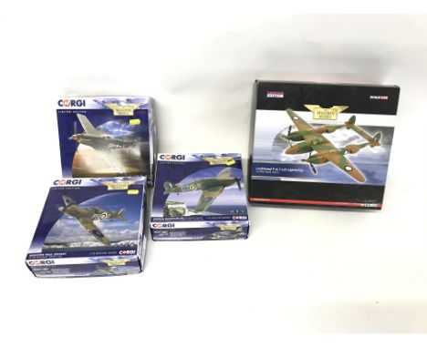 Collection of corgi model planes including Lockheed F-4-1-lo.