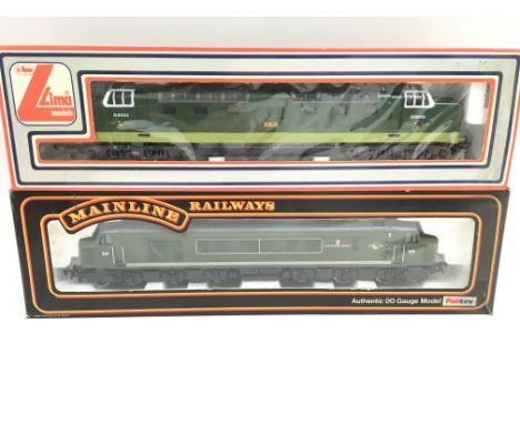 A Boxed Mainline 00 Gauge Diesel locomotive and a Lima Class 55 Diesel.