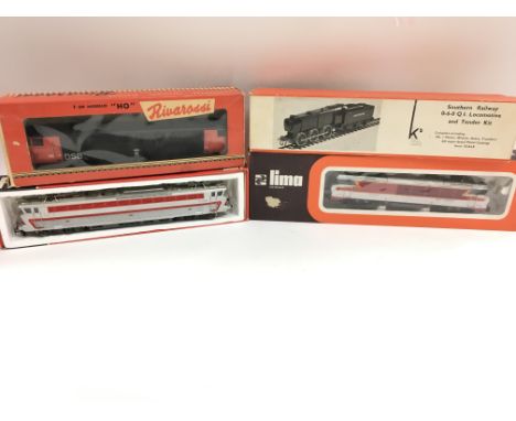 4 Boxed 00 Gauge Locomotives including Lima. Jouef. Rivasossi. And K Kits.