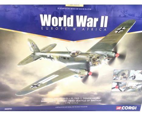 A Boxed Corgi Heinkel HE 11H-3-II. #AA33701 Battle of Britain. 1:72 Scale.