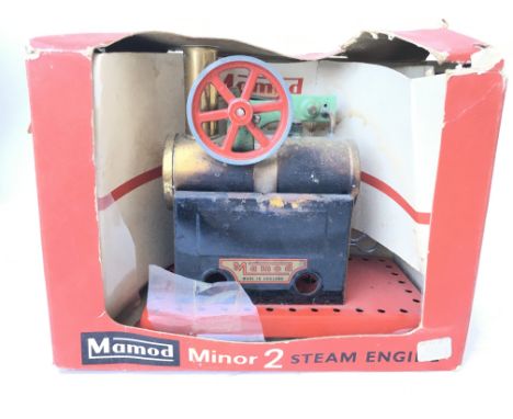 A Boxed Mamod Minor 2 Steam Engine. (box is Worn).