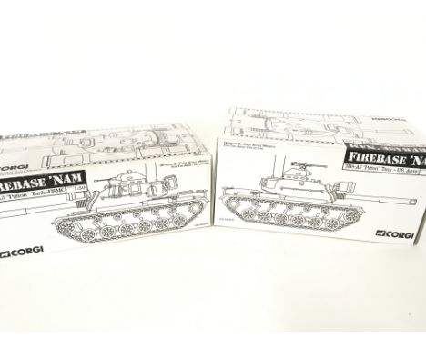 2 X Corgi M48-A3 Patton Tanks. USMC #US 50302 and US Army #50304. Both Boxed 1:50 Scale.(2)