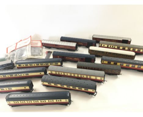 A Collection of Various 00 Gauge Coaches including Royal Mail. And Some Model Kits.