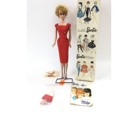 A Boxed Vintage Barbie From 1962 #850 Ash Blonde. Bubble Cut.