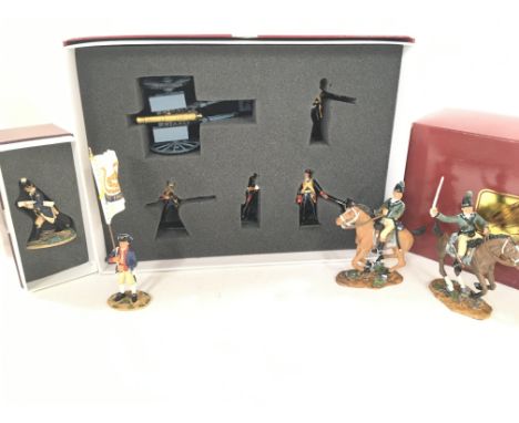 A Collection of Britains including the French And Indian War Red Coats and Bluecoats #43144. Pennsylvania Flag Bearer #17445B