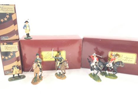 4 X Boxed Britains. General Mad Anthony Wayne #1744. Marquis De Lafayette #17443. Light Dragons British Legion #17579 and 17t