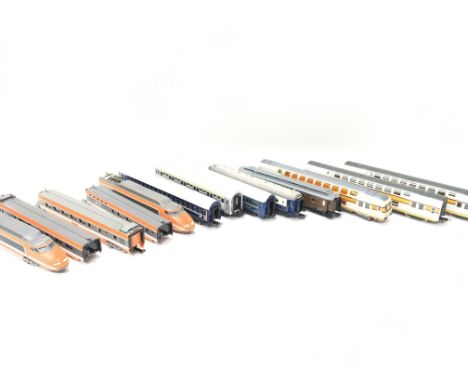 A Collection of 00 Gauge Coaches and Locomotives. Including Lima.