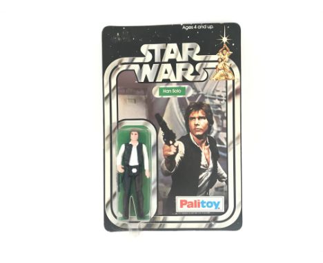 A Vintage Star Wars Palitoy 1977 Carded Han Solo. One of the first 12 Figures released. Un Punched.