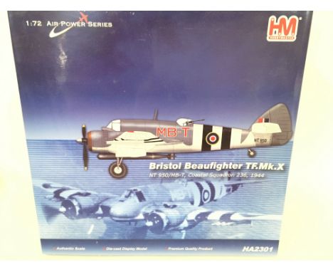 A Hobby Master Bristol Beaufighter TF.MK.X. Boxed and 1:72 Scale.