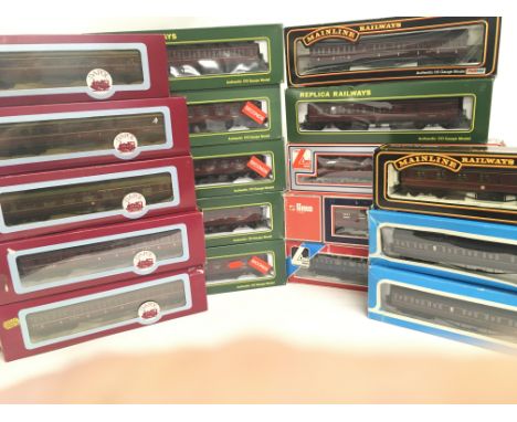 A Collection of Boxed 00 Gauge Coaches including Dapol. Airfix. Lima. Mainline and replica Railways. Some seconds.