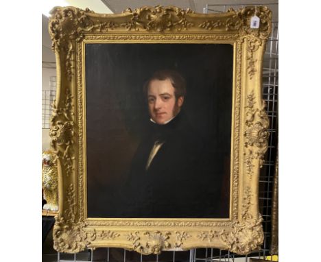 CIRCLE OF SIR THOMAS LAWRENCE OIL ON CANVAS - PORTRAIT 80CM X 64CM