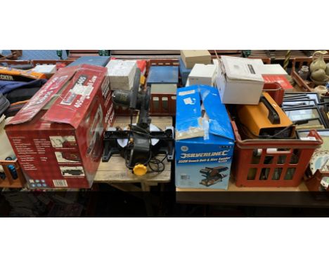 LARGE QTY OF TOOLS TO INC SCROLL SAW TABLE SANDER ETC