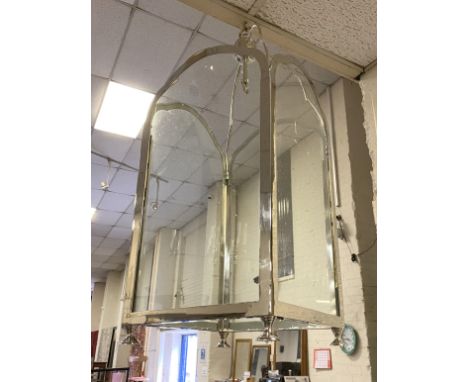 COACH HOUSE NICKEL 4 WAY LANTERN 85CM X 35CMS