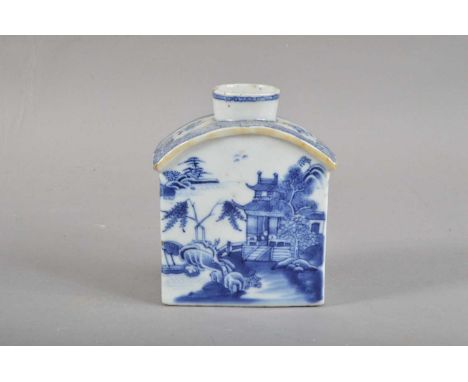 blue and white decoration, the cover missing, some firing imperfections, 11cm highCondition: No evidence of restoration under
