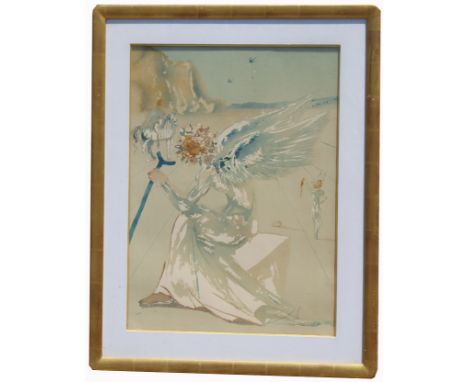 Salvador Dali (Spanish, 1904-1989) "Helen of Troy (Angel with Wand)" Pencil signed lower right. Numbered (E.A.) lower left. O