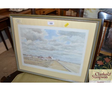 Peter Merrin, pencil signed print of Aldeburgh 