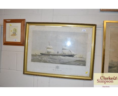 A print of The Royal Mail ship Boyne